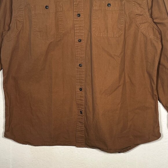 C.E. Schmidt Workwear Mens Brown Long-Sleeve Workwear Shirt 3XL Cotton Durable - Picture 6 of 15